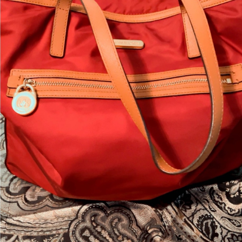 Michael Kors Red and Tan Women's Bag